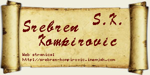 Srebren Kompirović vizit kartica
